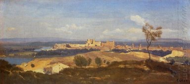 Avignon Visto Da Villeneuve Les Avignon 1836