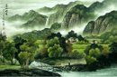 Montagnes et rivière - peinture chinoise