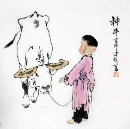 Boy and Buffalo - Chinese Painting