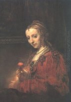 Donna con una rosa 1630