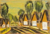 Village-row of houses