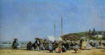 Beach Scene Trouville 1864 1