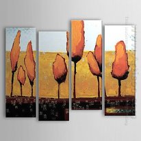 Hand-painted Oil Painting Abstract - Set of 4