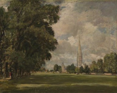 Salisbury Cathedral Van Lagere Marsh Sluit 1820