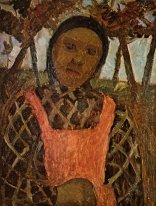 Peasant child with pink apron