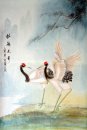 Crane & Pine - Peinture chinoise