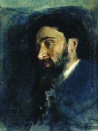 Portrait Of Writer Vsevolod Mikhailovich Garshin Study 1883