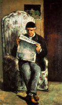 The Artist S Father Reading His Newspaper 1866