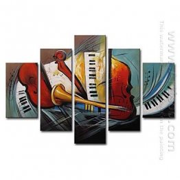 Hand-painted Oil Painting Still Life Oversized Wide - Set of 5