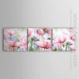 Hand-painted Floral Oil Painting - Set of 3