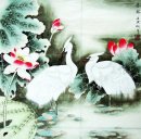 Crane & Lotus - pintura chinesa