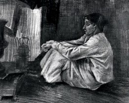 Sien With Cigar Sitting On The Floor Near Stove 1882