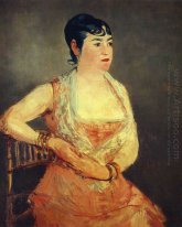 Jeanne martin in een roze jurk 1881