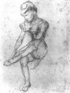 Croquis d\'une femme assise 1888