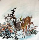 Deer - Pittura cinese