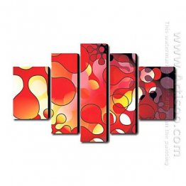 Hand-painted Oil Painting Abstract - Set of 5