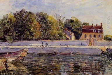 Saint mammes huis op het canal du loing 1885