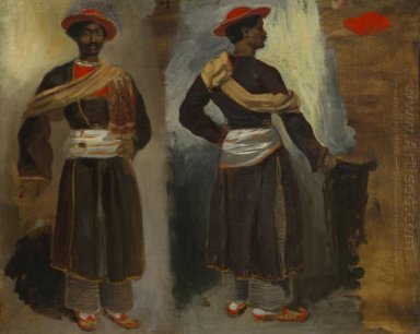 Dua Pandangan A Standing Indian Dari Calcutta 1824