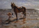 Bañar a un caballo 1905
