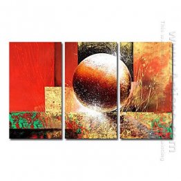 Hand-painted Abstract Oil Painting - Set of 3