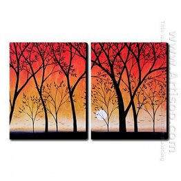 Hand-painted Oil Painting Landscape Landscape - Set of 2