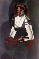 Woman With A Mandolin After Corot 1916