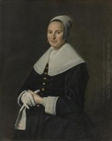 Portret van vrouw met handschoenen