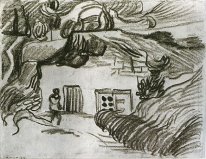 Houses Among Trees With A Figure 1890