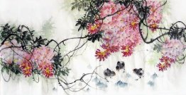 Chicken-Peony - Chinese Painting