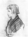 Campesino Boy Petrushka melancólica 1814