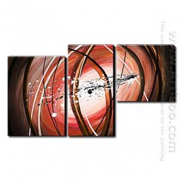 Hand Painted Oil Painting Abstract - Set of 3