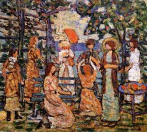 Ladies In A Seaside Arbor