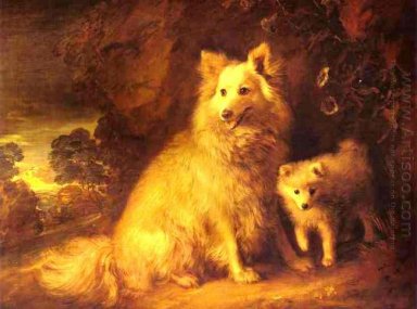 Poméranie chienne et chiot