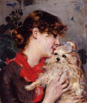 Die Schauspielerin und ihr Hund Rejane