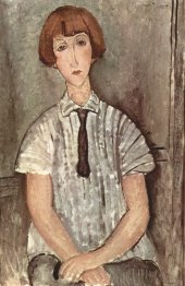 young girl in a striped shirt 1917