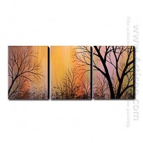 Hand-painted Oil Painting Landscape Landscape - Set of 3