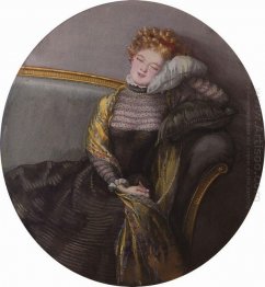 Slumbering Lady In Black Dress