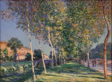 el carril de álamos de Moret-sur-Loing 1890