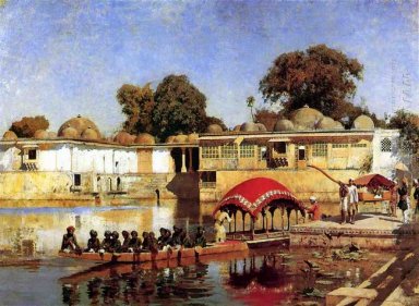 Palace e Lago a Sarket Ahmedabad, Índia