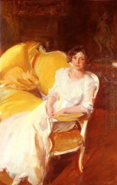 Clotidle Sitting On The Sofa 1910