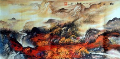 Montagnes et l\'eau - peinture chinoise