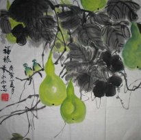 Reuzenpompoen - Chinees schilderij