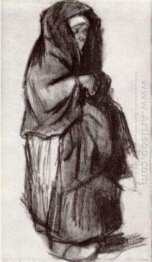 Peasant Woman With Shawl Over Her Head Seen From The Side 1885