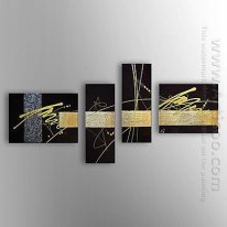 Hand-painted Oil Painting Abstract - Set of 4