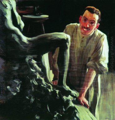 Retrato de un escultor y pintor DS Stelletsky 1901