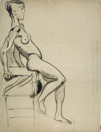 Female Nude On A Chair 1931