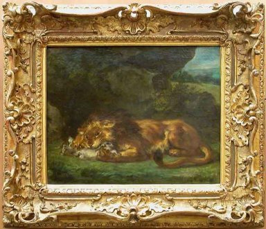 Singa Memakan A Kelinci 1856