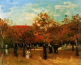 The Bois De Boulogne With People Walking 1886 The Bois De Boulogne With People Walking 1886