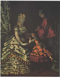 Interior With Two Women And A Child