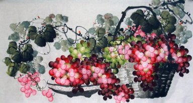 Uvas - Pintura china